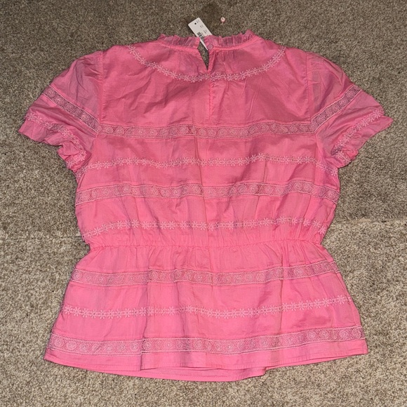 J. Crew NWT❗️Daisy Chain Pink Ruffled Women's Top - Picture 6 of 8